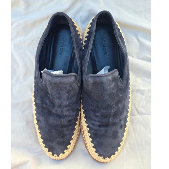 Vince vince. Jalen Loafer Espadrille Women 7.5 M, Coastal Suede Raffia granny - Picture 8 of 8